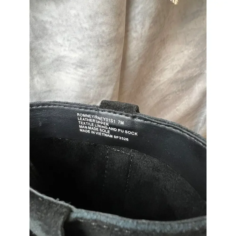 Steve Madden Romney Ankle Boots Women's Black Suede Bootie Size 7